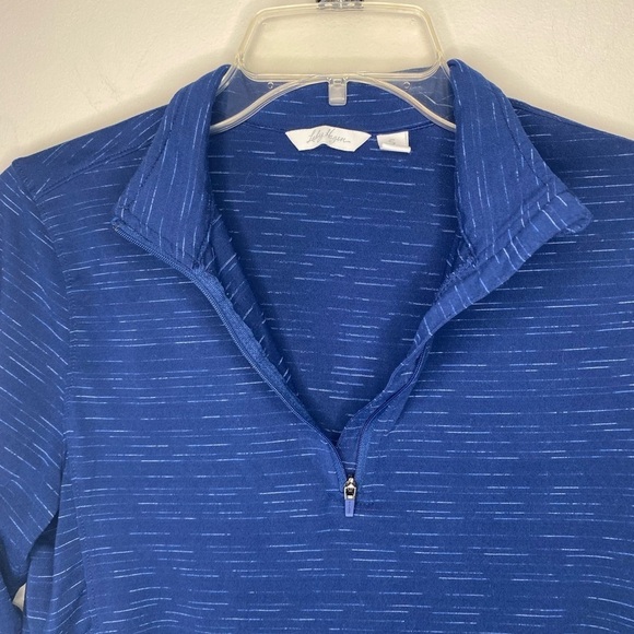 Women's Lady Hagen Blue Quarter Zip Long Sleeve Golf Pull Over Size Small - Picture 5 of 13